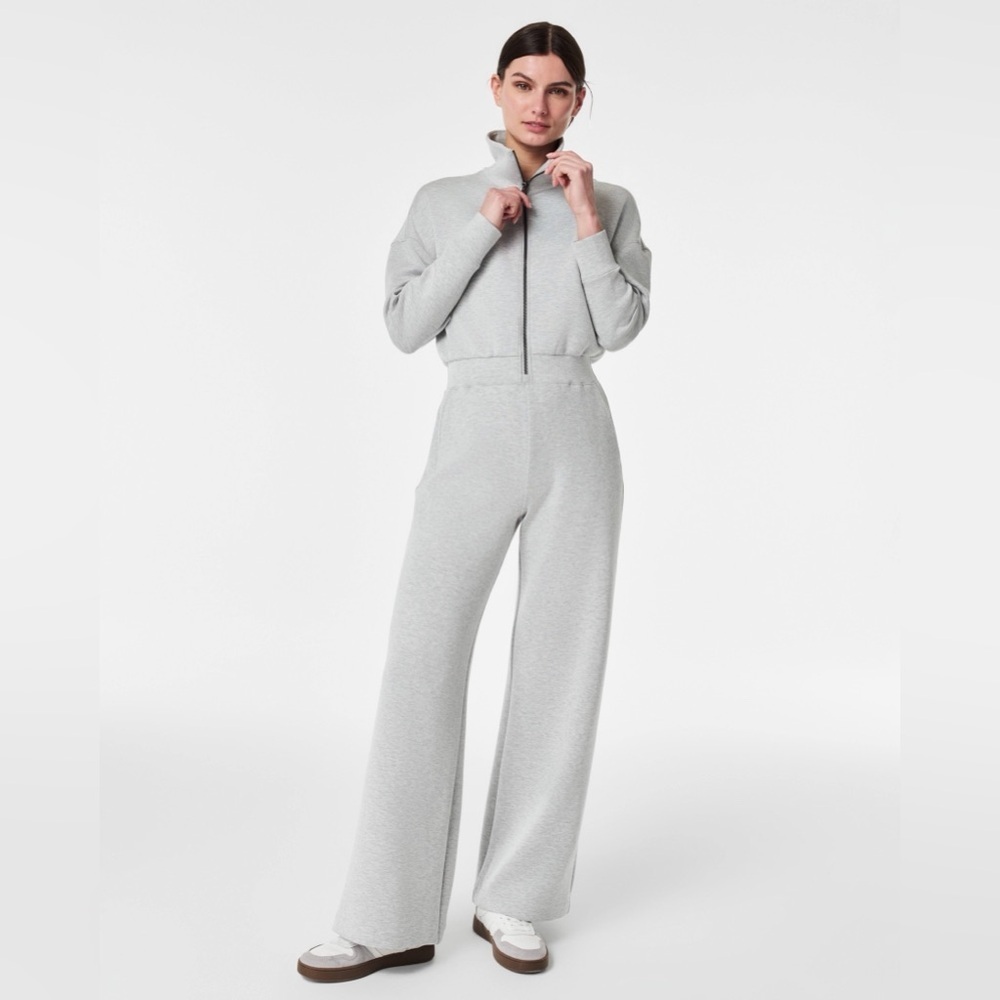 Spanx AirEssentials Wide Leg Jumpsuit in‎ Heather Gray, Size 2X